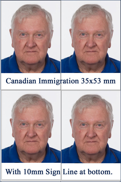 correct canadian immigration photo photograph 35x53 sign line 