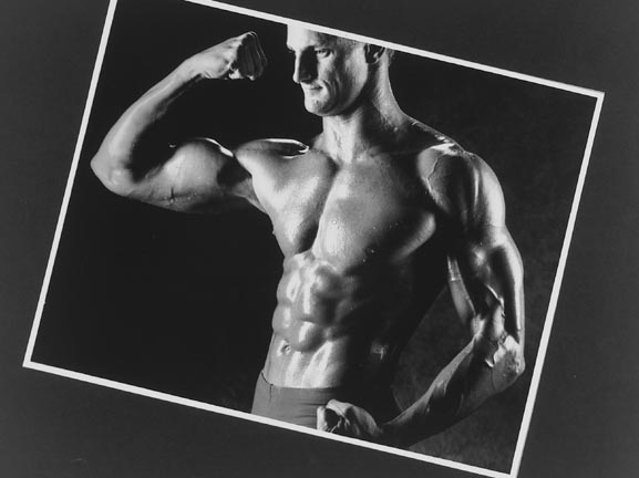 body builder for strength advertizement