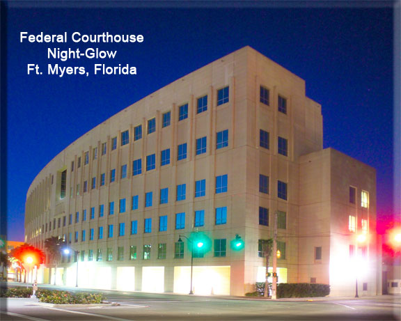 federal courthouse ft myers florida night photo