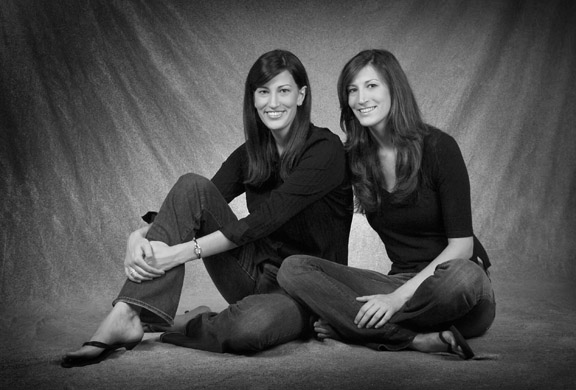 Lakewood Ranch Photography Black and White portrait of Twins in studio