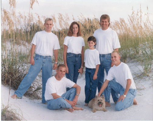 Family portrait on the beach