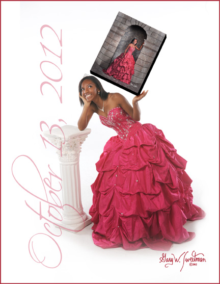 Quinceanera formal portrait. estudio foto quinceanera formal