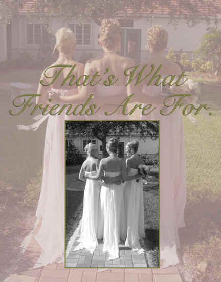 bridesmaids hugging outdoor wedding that's what friends are for